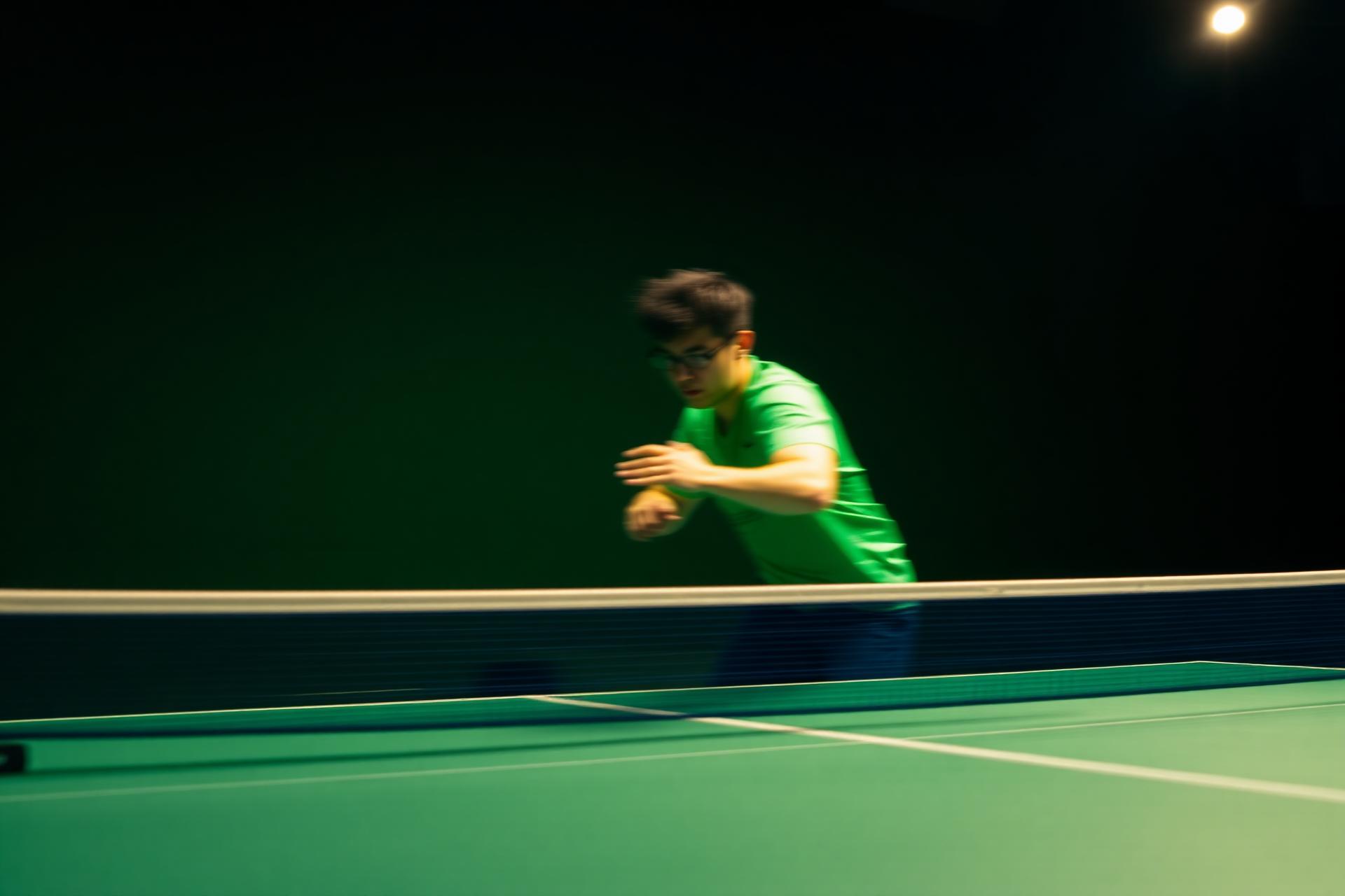 Tenis de mesa en acción